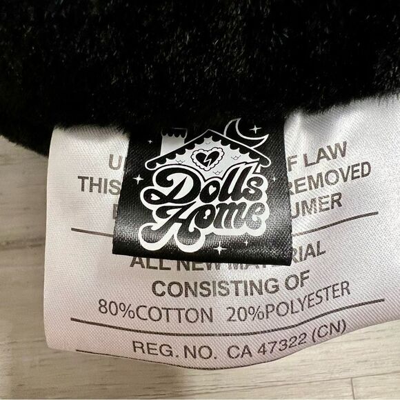 NWOT dolls kill home black cat plush pillow rare - Picture 7 of 9